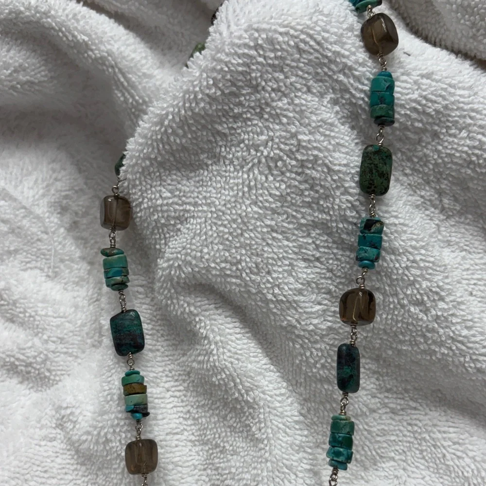 Inlay Stone Bear Pendant Necklace - Turquoise Multicolor heavy sterling silver - Picture 5 of 8